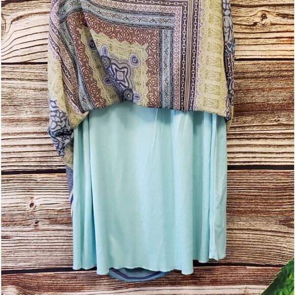 One World Boho silky multicolored maxi skirt - Picture 2 of 6